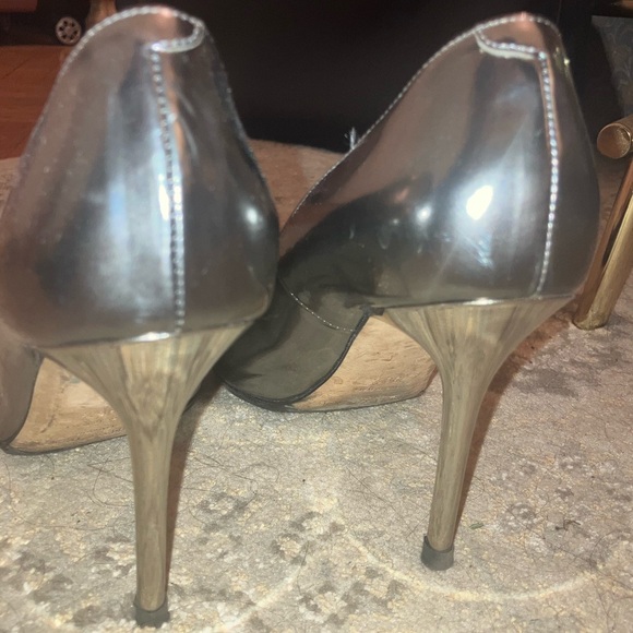 Jimmy Choo Anouk 120 Heels In Silver Leather Heels Pumps Size 36.5 - Picture 4 of 8